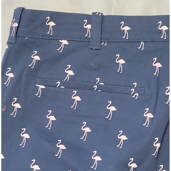 J Crew Gramercy Blue Pink‎ Flamingo AOP Print Chino Shorts Men's 38x9 NWT New - Picture 8 of 8